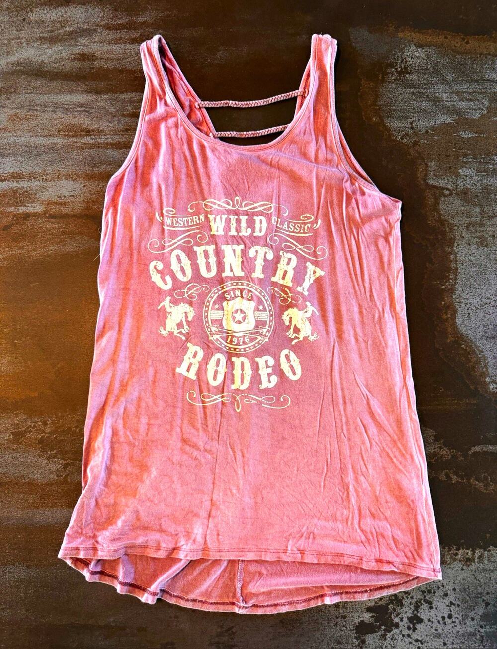 Maurices Women’s M Pink Wild Country Rodeo Graphic Tank Top Scoop Neck